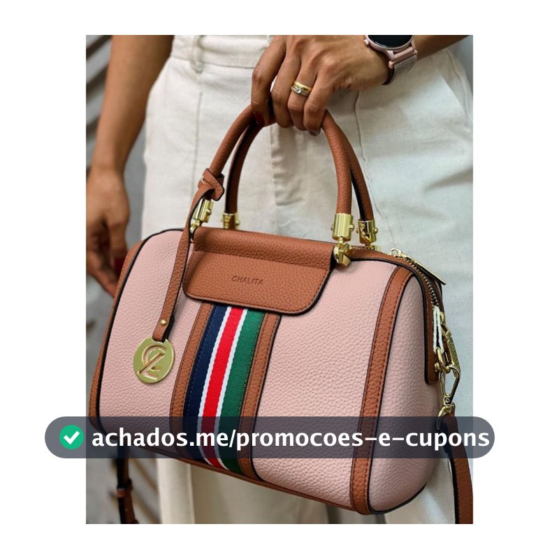 Bolsa Estruturada de Couro com Design Clássico e Listras Elegantes Chalita