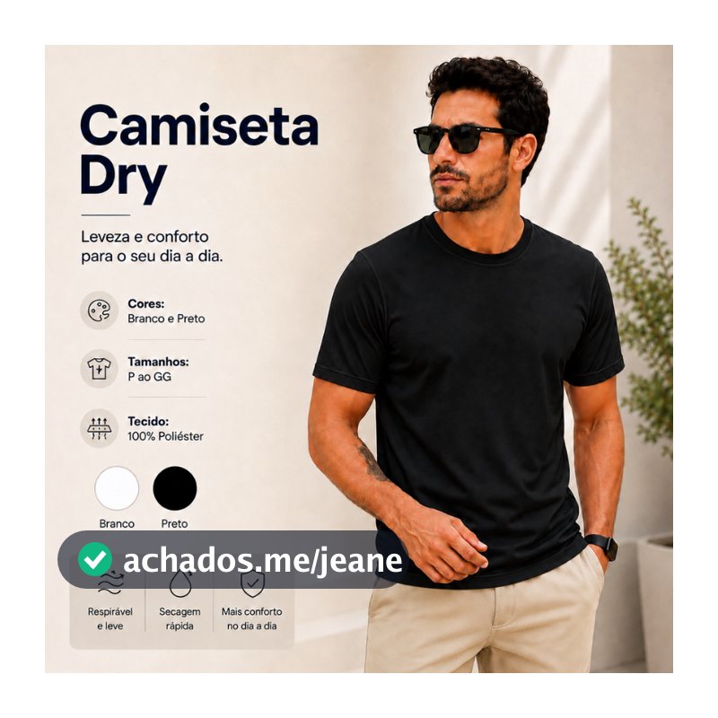 Camiseta Dry Fit Masculina Esportiva Academia Treino Casual
