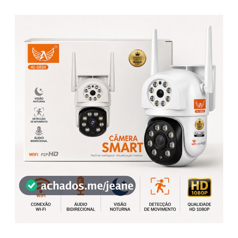 Camera De Segurança Wifi Smart Com Audio Altomex AL-S820