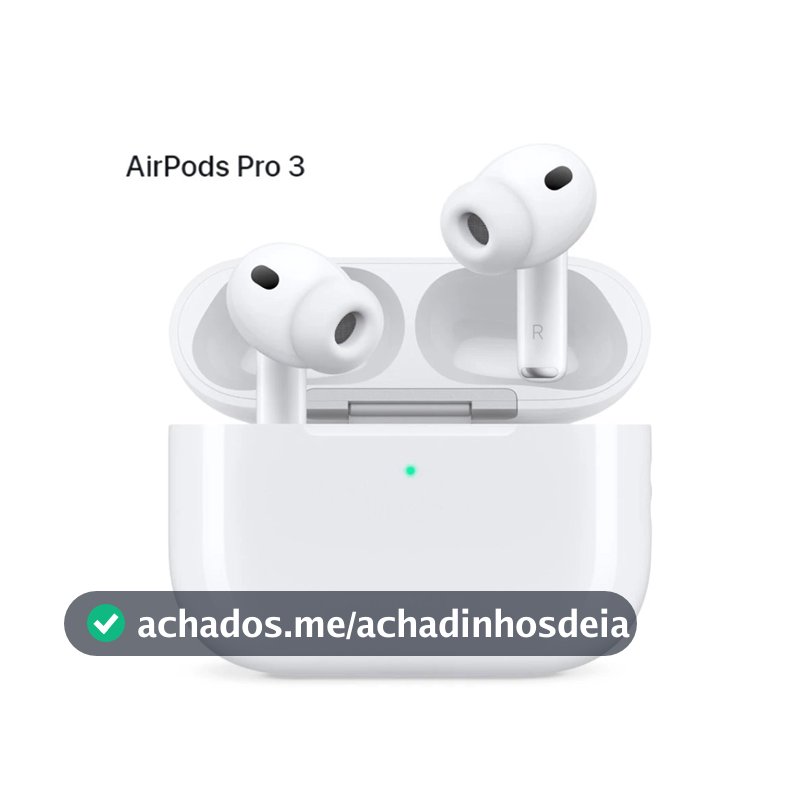 Fone de Ouvido Apple AirPods Pro 3 USB-C Magsafe com Cancelamento Ruído Original Apple