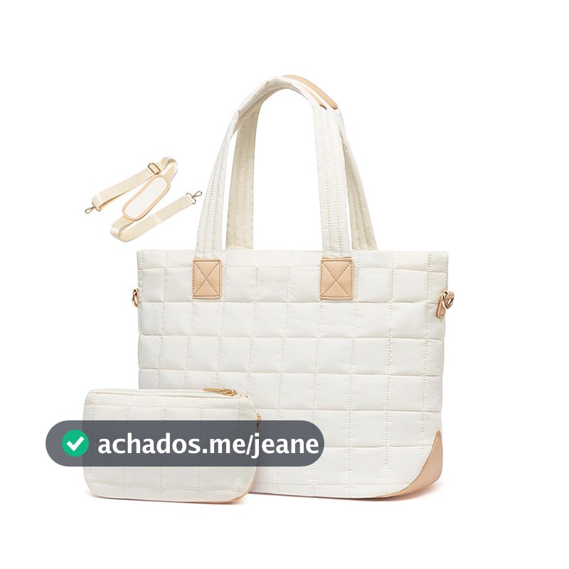 Nova bolsa puffer mulheres laptop saco acolchoado Zíper fofo trabalho Sacola Commuter Bag