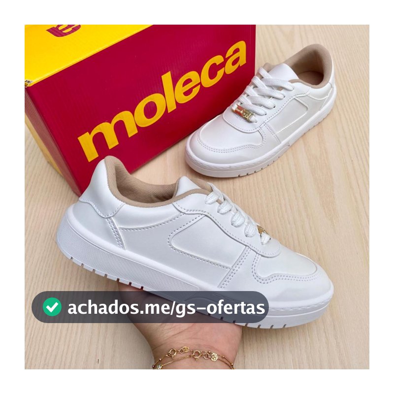 Tênis Sapato Feminino Moleca Costura Casual Moda Confortável Couro Sintético Básico
