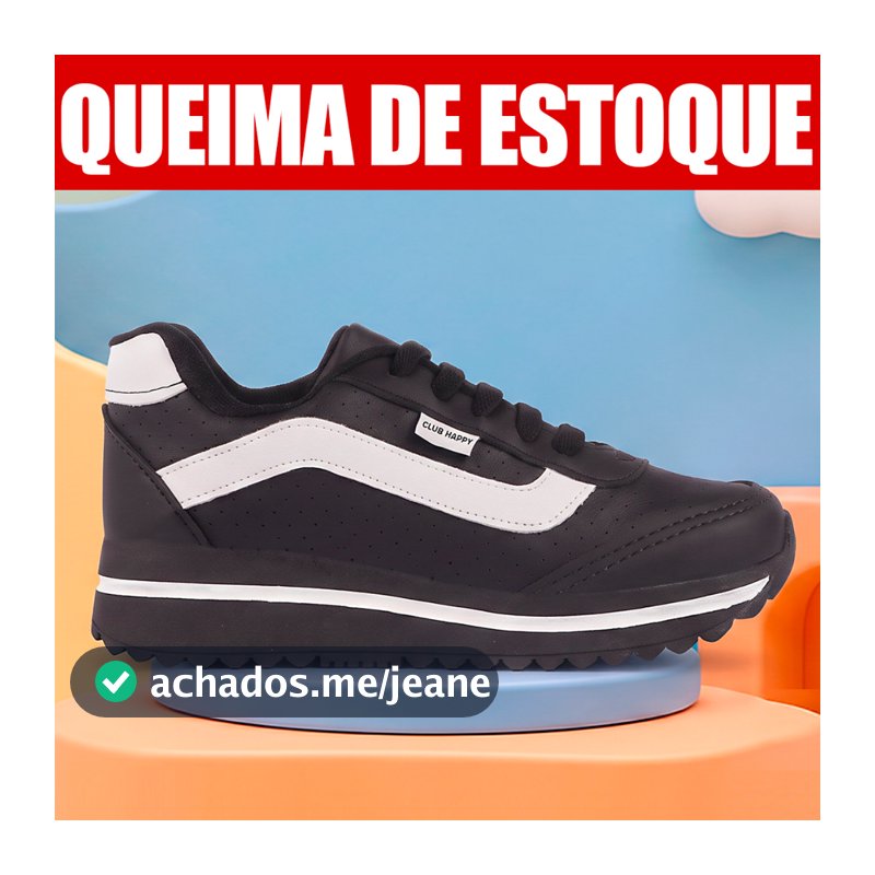 Tenis Infantil Menina Tenis Infantil Feminino Preto Sapato infantil Menina Preto Sapatênis 24 ao 39 Live