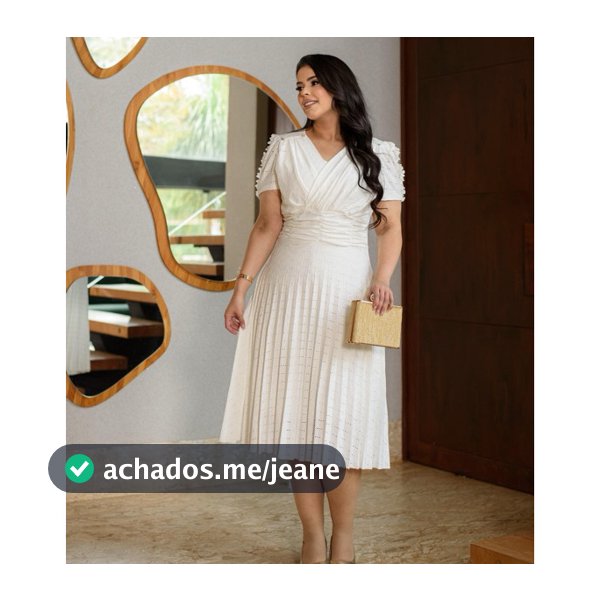 Vestido Midi Feminino Elegante em Malha Lese com Manga Curta e Saia Plissada - dia-a-dia e casamento