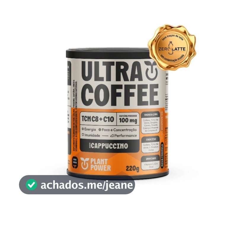 Ultracoffee sabor Cappuccino TCM C8 C10 Plant Power 220g