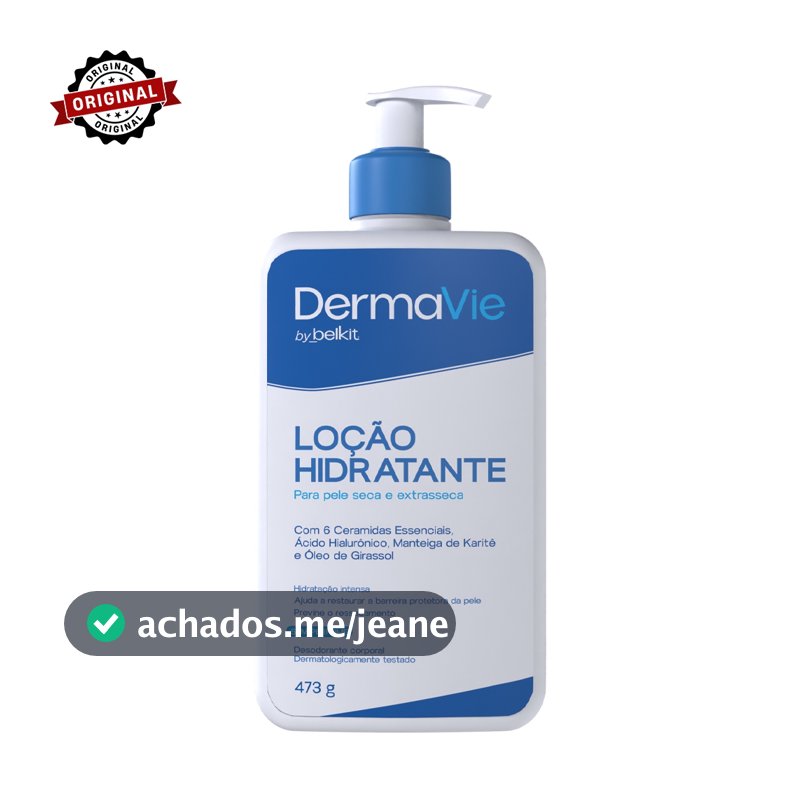Creme Hidratante Corporal Dermatológico Sem Perfume 473ml DERMAVIE BELKIT | Para Peles Secas