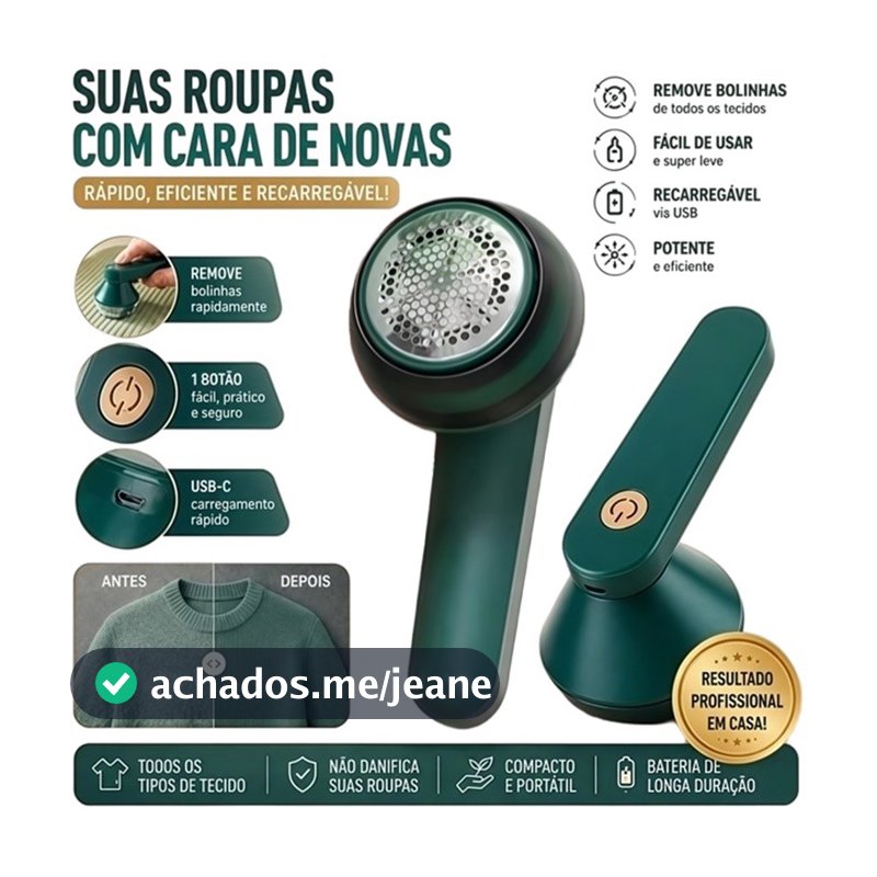 Papa Bolinhas Eletrico Tira Pelos de Roupas Removedor Aparador Sem Fio Recarregável atlas