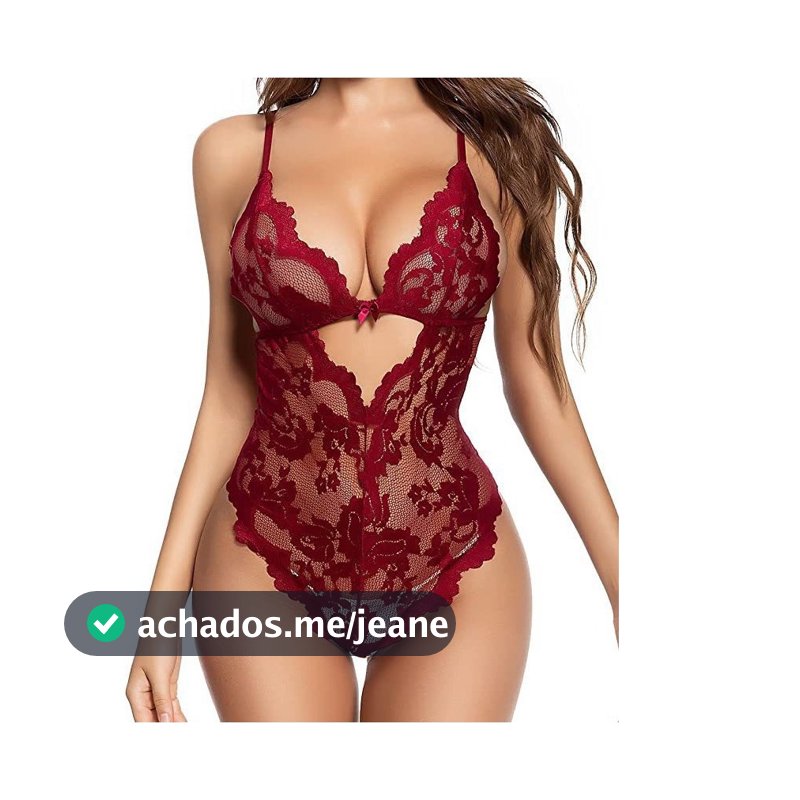 Um conjunto de body sexy, adornado com renda floral, com um design sedutor.sem bojo