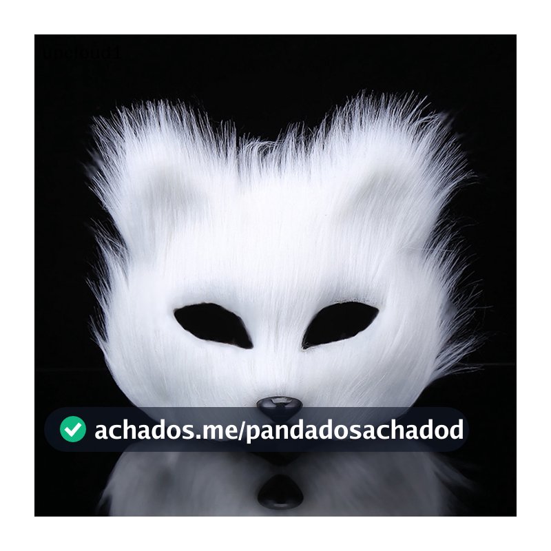 [upcloud1] Máscara De Raposa De Pelúcia Feminina Carnaval Fantasia Bonita Boutique