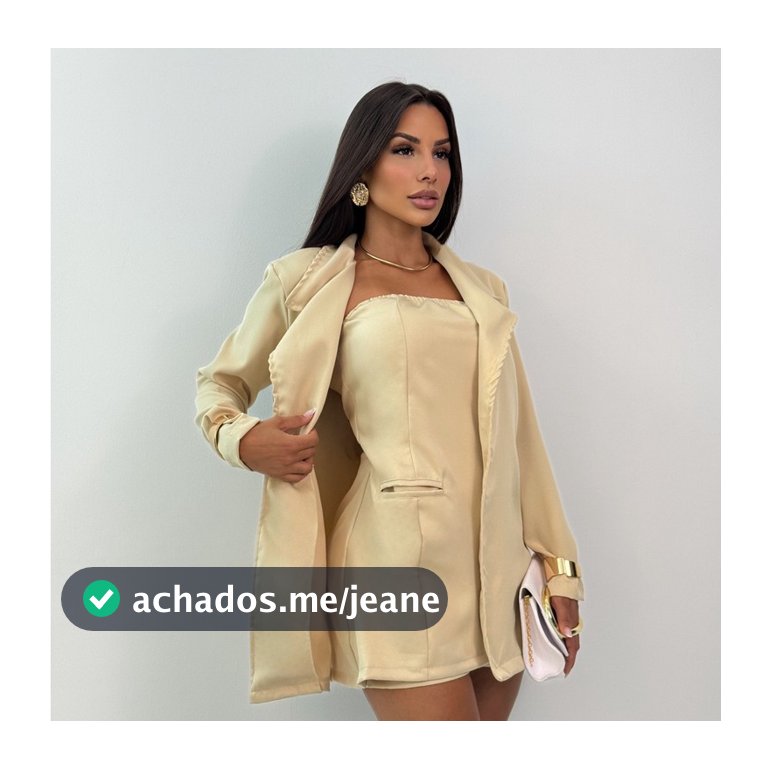 Conjunto Alfaiataria Premium: Macaquinho e Maxi Blazer