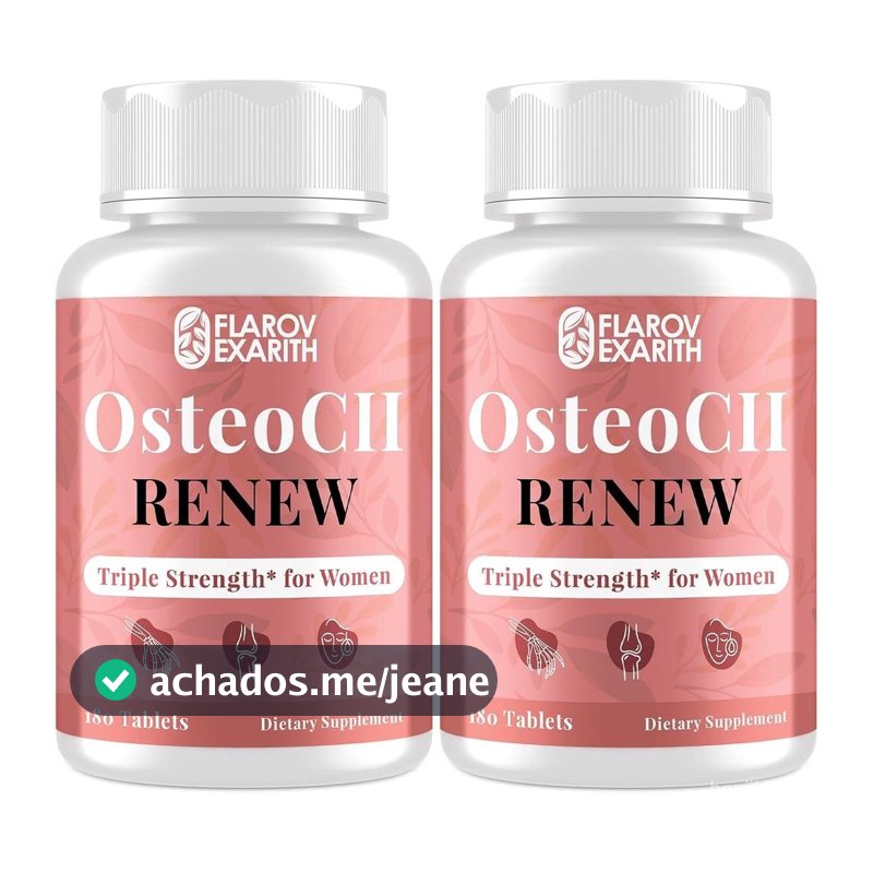 Suplementos para as articulações, especialmente para mulheres: OsteoCII Renew, fórmula com tripla concentração, colagéni