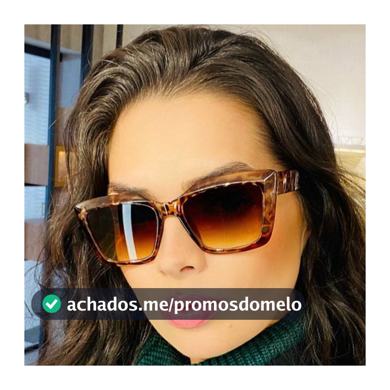 Óculos de Sol Feminino Moderno Blogueira Novidade Várias Cores