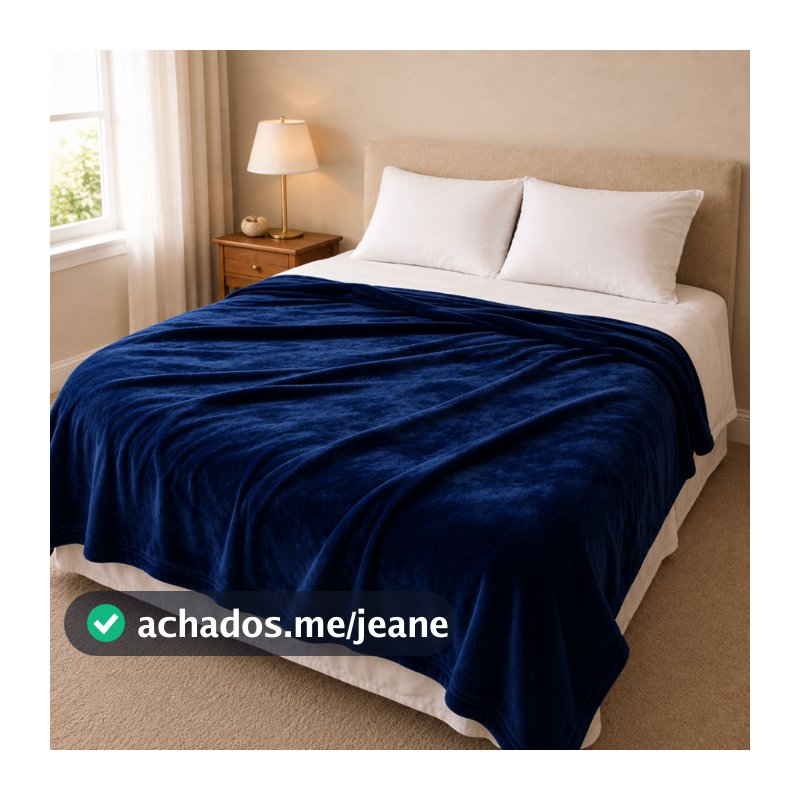 Manta Cobertor Soft Queen Antialérgico Grosso Macio e Aveludado 2,60 x 2,40 Microfibra Fleece - Cores Variadas