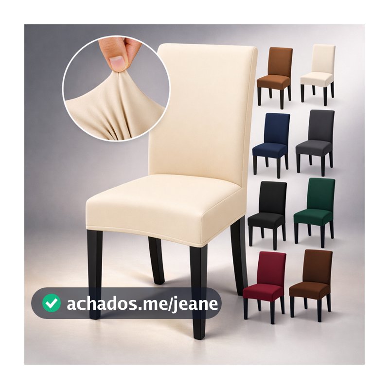 Capa De Cadeira Lisas Kit Com 2 4 E 6 Capas Com Elástico