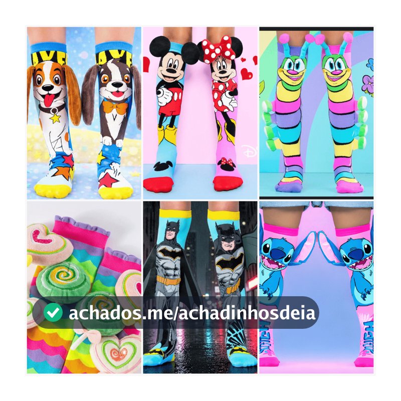 Meia 3D Infantil Longa Divertida Personagens | Meia Maluca Escolar | Meia Autismo Colorida | Cano Alto Criativa