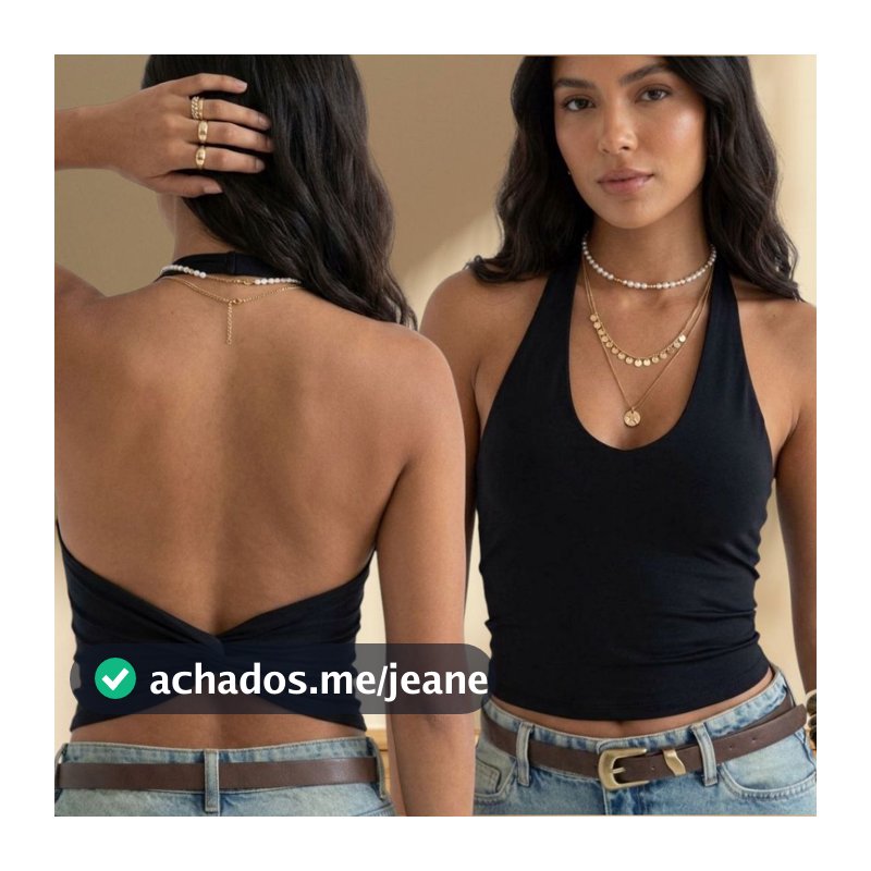 Blusa Regata Feminina Poliamida Dupla Frente Única Detalhe de Nó