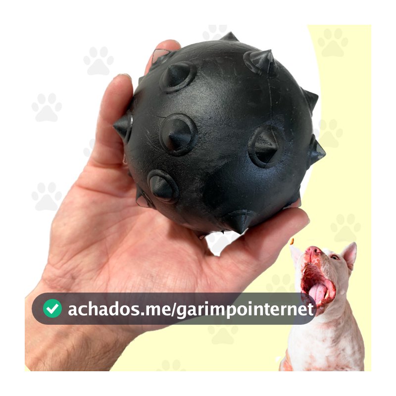 Brinquedo Para Cães Grande Porte Bola Cravo Maciça Pesada Mordedor Cachorros Grandes G
