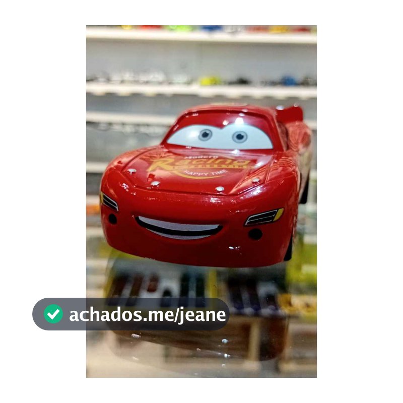 Carrinho de Ferro à Fricção - Relâmpago McQueen Vermelho, 11 cm x 5,5 cm