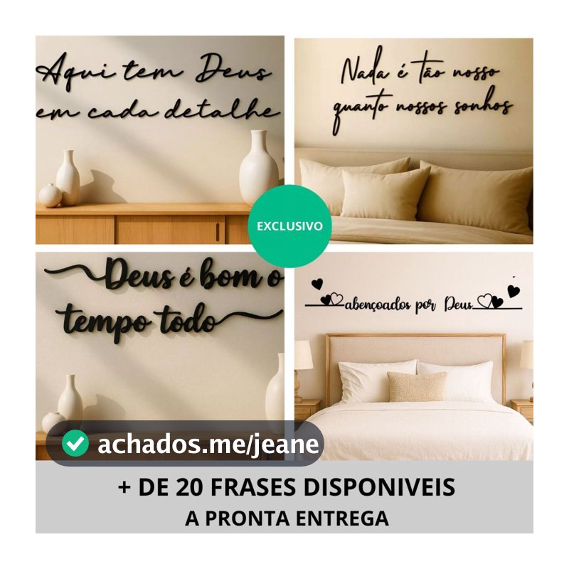 Frases Decorativas Para parede Amor Deus Seja forte e corajosa Decoração Sala Quarto Religiosa