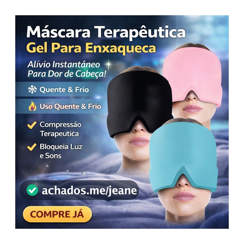 Touca Terapêutica Gel Para Enxaqueca E Alívio Da Dor De Cabeça Máscara De Gelo Quente E Frio