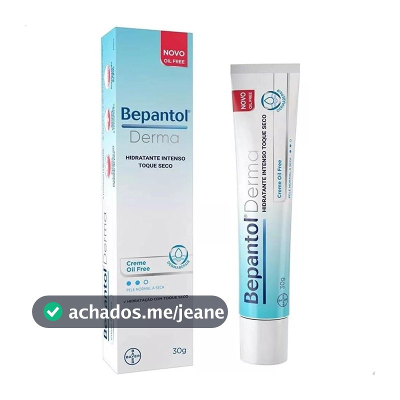 Bepantol Derma Toque Seco 30g Hidratante Reparador Facial Corporal Pele Mista Oleosa Diário Prático
