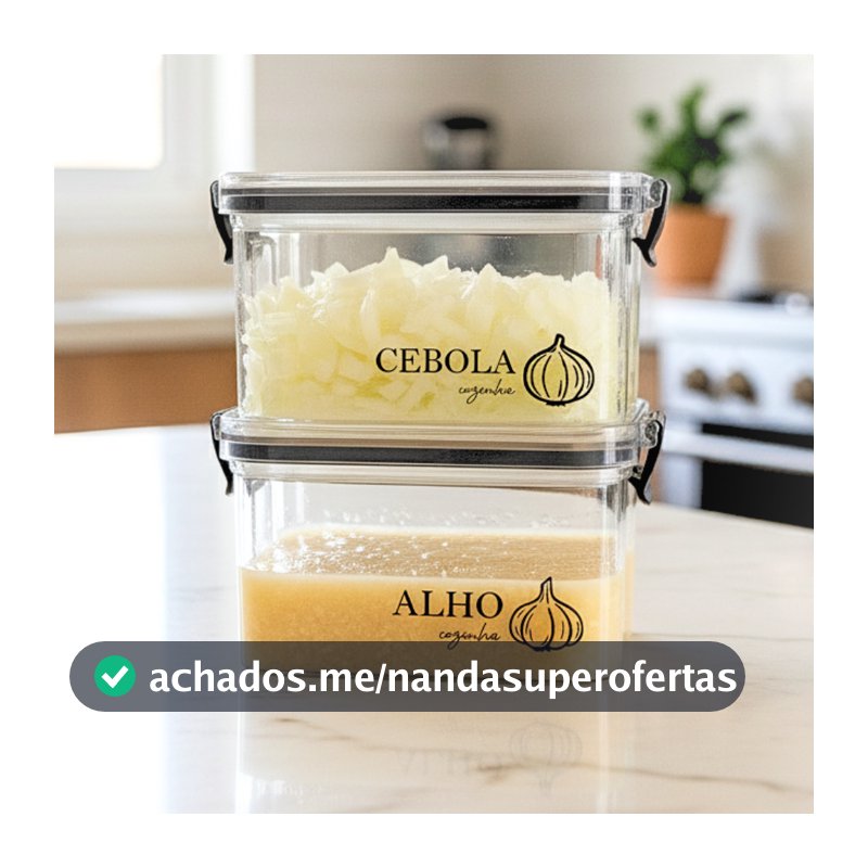 Pote Multiuso com Vedação Hermética e Click 460ml/950ml – Porta Mantimento, Freezer, Despensa, Geladeira