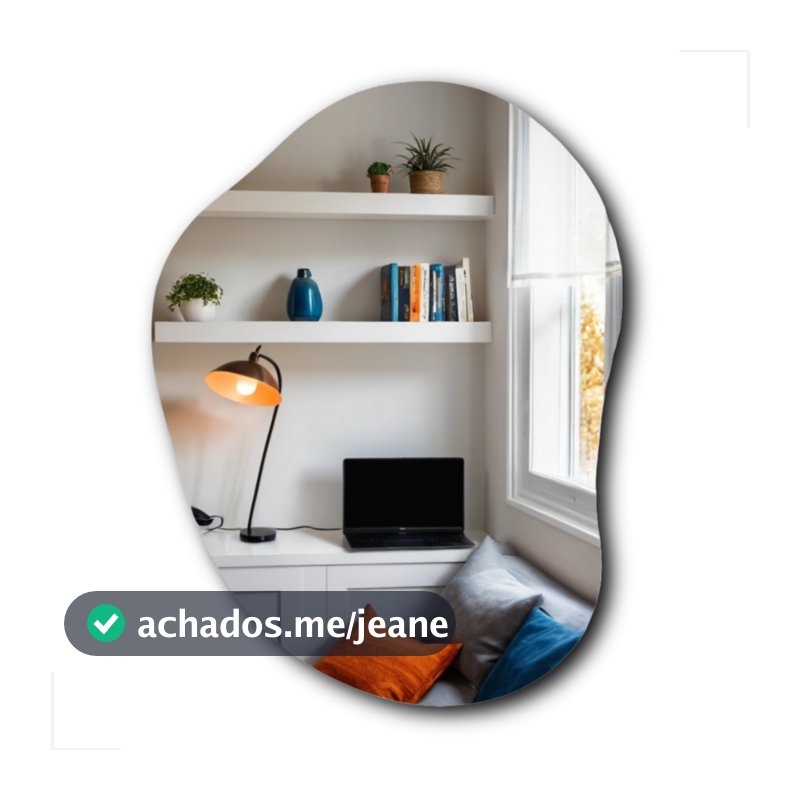 Espelho organico grande corpo inteiro lapidado led Iluminado assimetrico para quarto sala banheiro