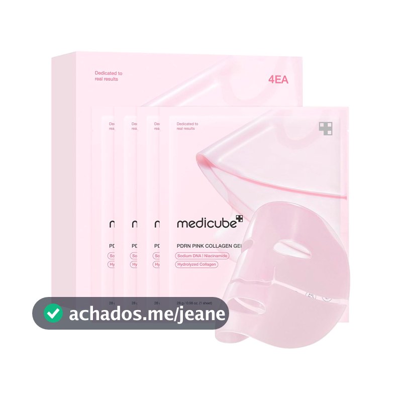 Máscara Colágeno Medicube PDRN Rosa Hidratante Coreana 4un