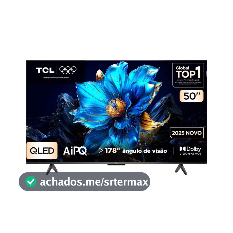 Smart TV 50 50P7K 4K QLED UHD 60Hz com Sistema Operacional Google TV TCL
