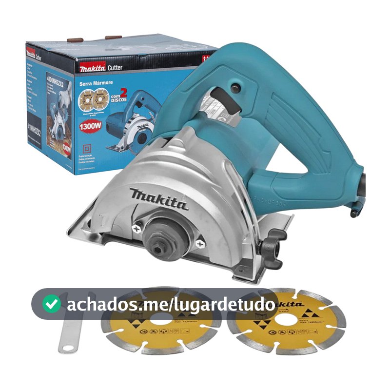 Serra Mármore 110mm 1300W Com 2 Discos 4100NH3ZX2 Makita Profissional