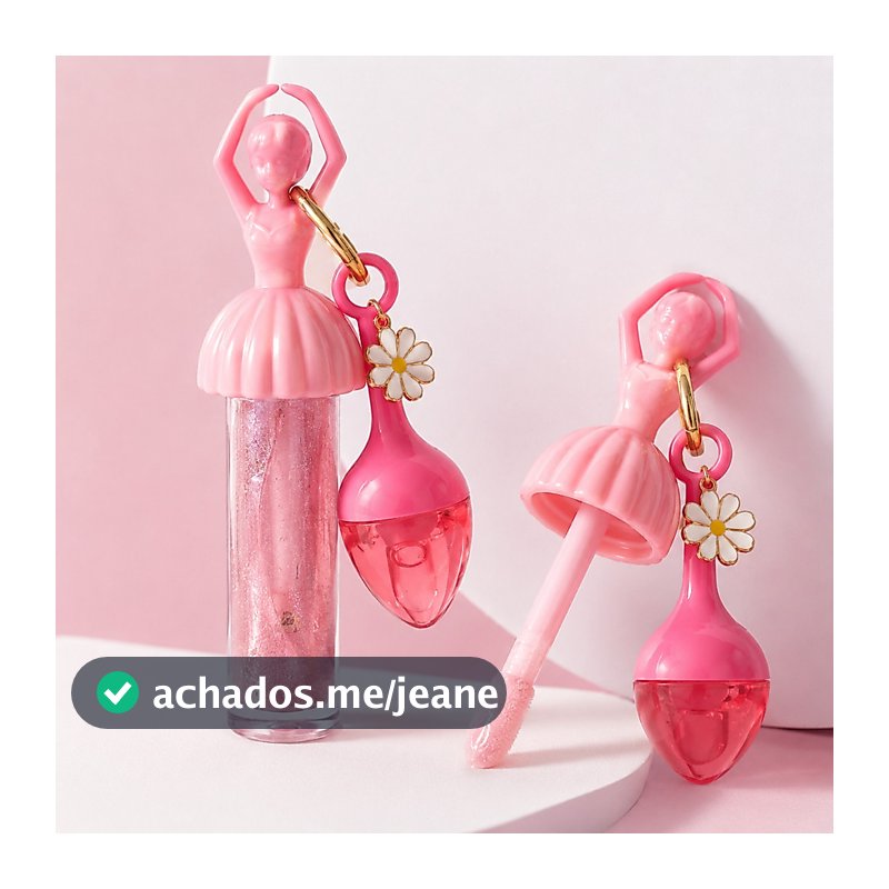Gloss Labial Bailarina Love Rain Com Chaveiro E Pingente LR 4240