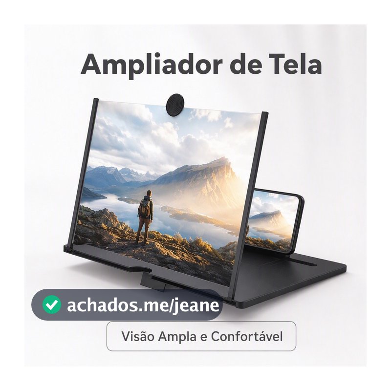 Amplificador De Imagem Da Tela Do Celular Lupa 3D 21,6CM16,6CM2,7CM Promoção