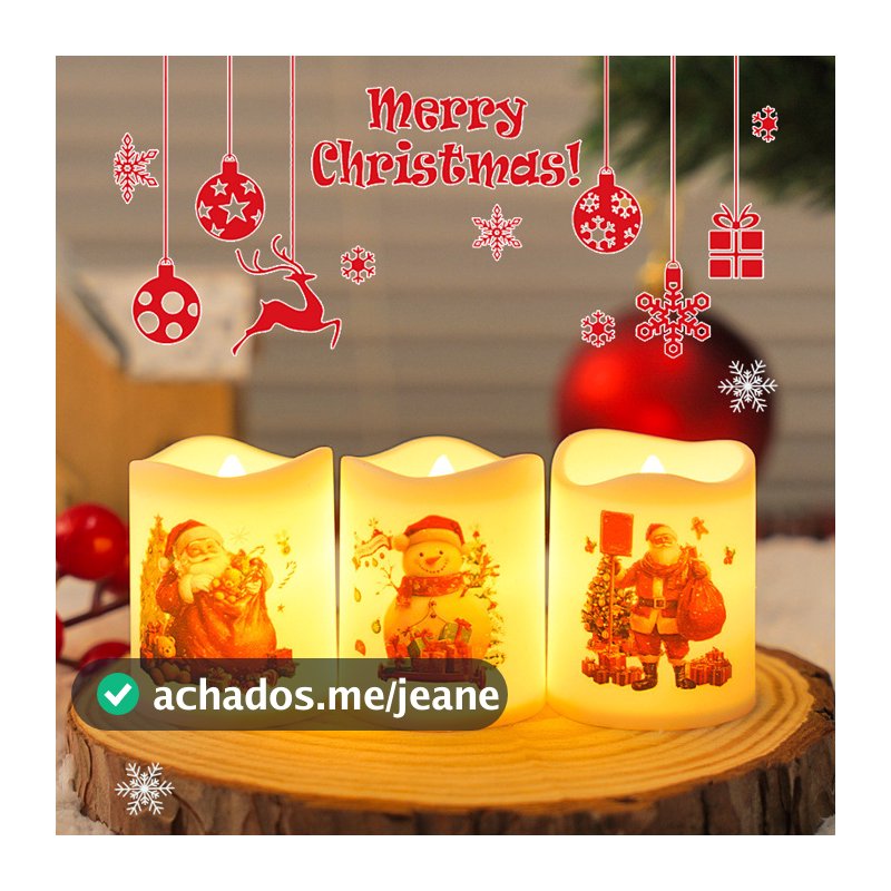 Luzes de velas de Natal LED luminosas decorações para árvores de Natal luzes atmosféricas de mesa decorações de Natal