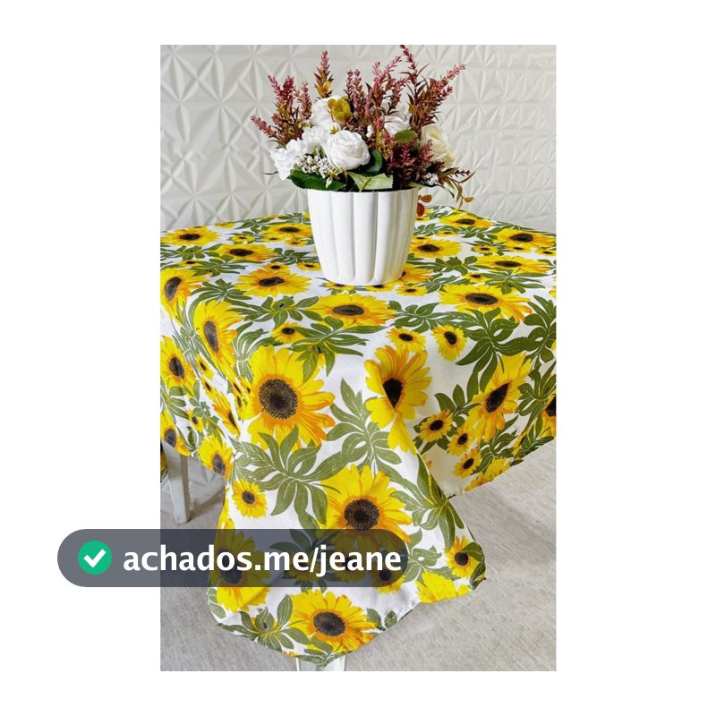 Toalha de Mesa 4 Cadeiras retangular 1,00m x 1,40m Toalha de Mesa Estampada Toalha Florida