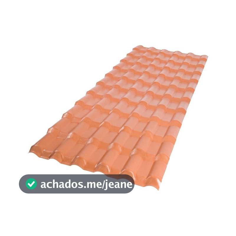 Telha PVC Plan Afort Terracota 2,42 x 0,88m 6 Ondas