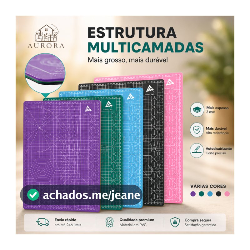 Base de Corte Dupla Face A3/A2 para Artesanato e Patchwork