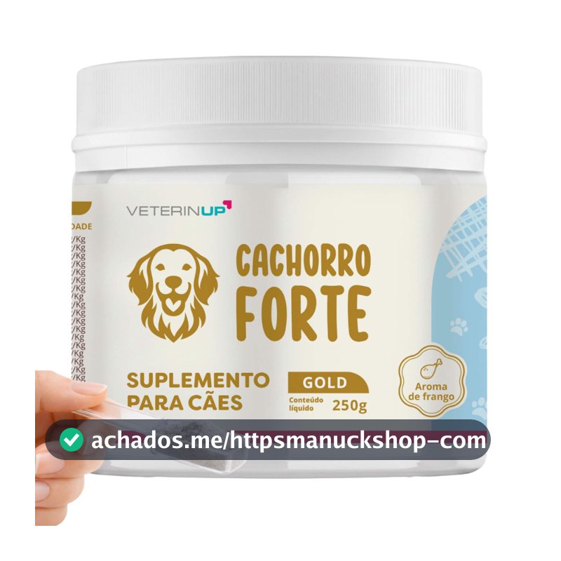 Suplemento Cachorro Forte Gold 250g Suplemento para Cães com Ômega 3, Glucosamina, Condroitina e Probióticos