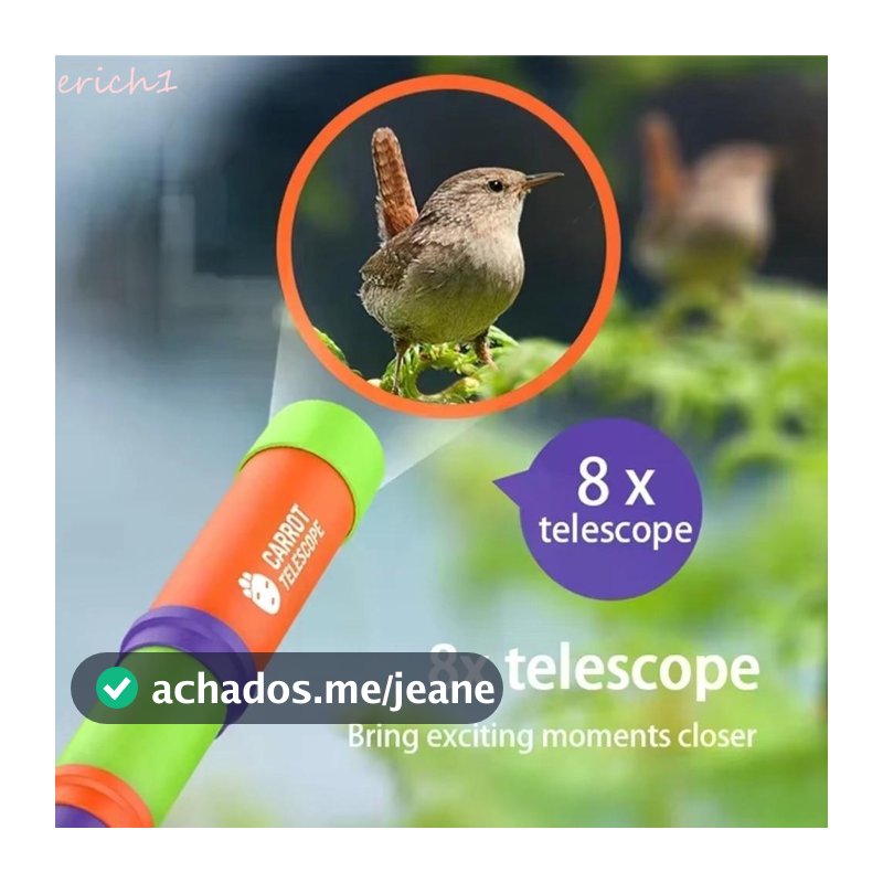 Telescópio Monocular , Infantil Com Ampliação De 8X Foco Ajustável Portátil De Rabanete