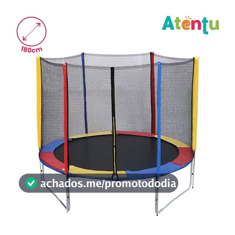 Pula Pula Infantil 1,8m Cama Elástica C/ Fechamento Zíper