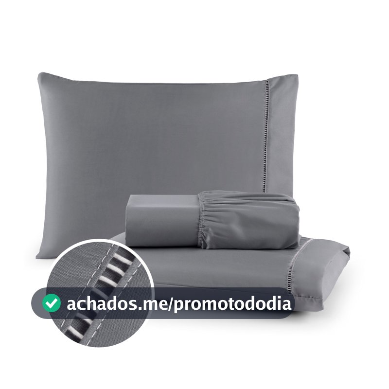 Kit Lençol Casal 03 Peças Jogo de Cama Com Elastico Fronhas em Ponto Palito 400 fios Toque Macio