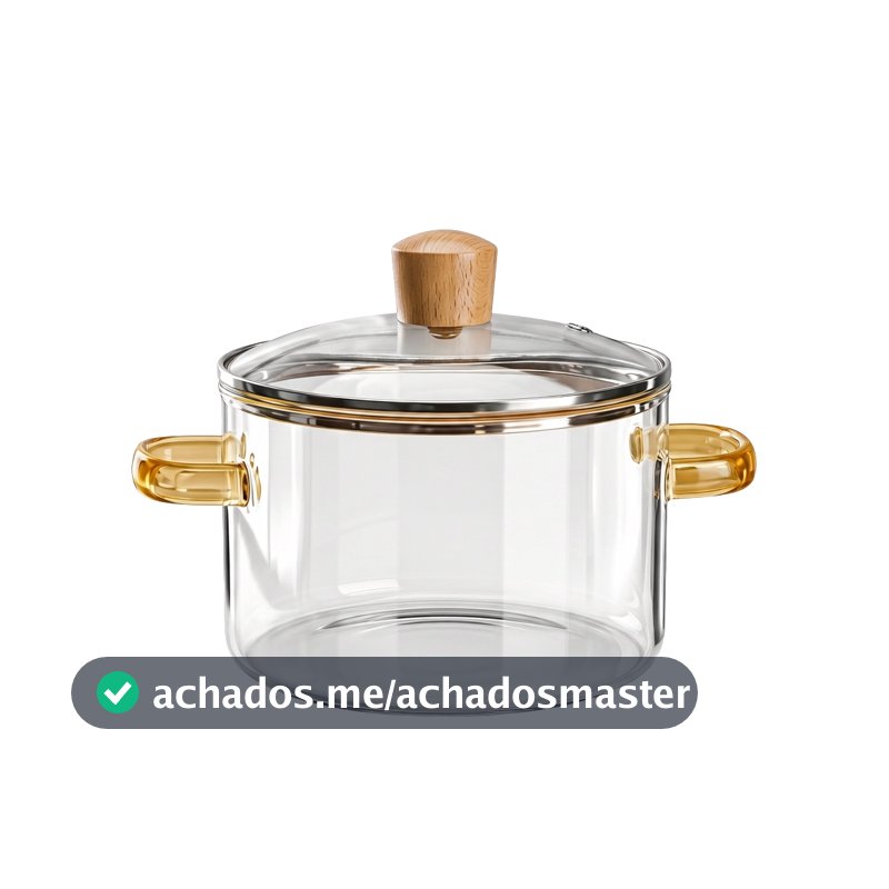 Caçarola de Vidro 1,6L – Elegância, Qualidade e Praticidade para sua Cozinha