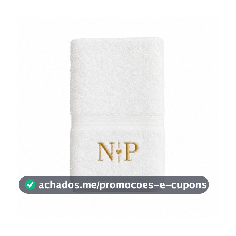 Toalha de Lavabo (mão) em Algodão Egípcio Bordado Personalizado Iniciais Casal Presente