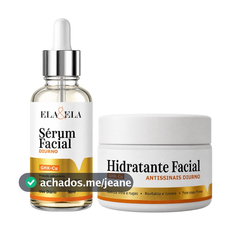 Kit Sérum Facial Diurno + Hidratante Antissinais Diurno - Firmador, Revitalizador e Anti-Idade