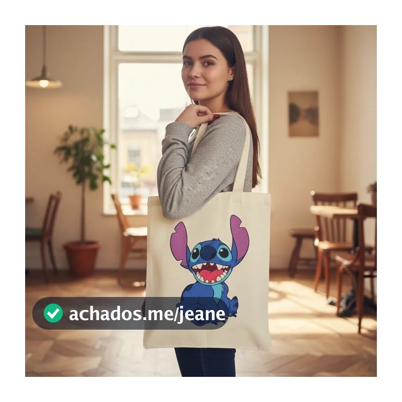 Sacola Ecobag Stitch com Zíper
