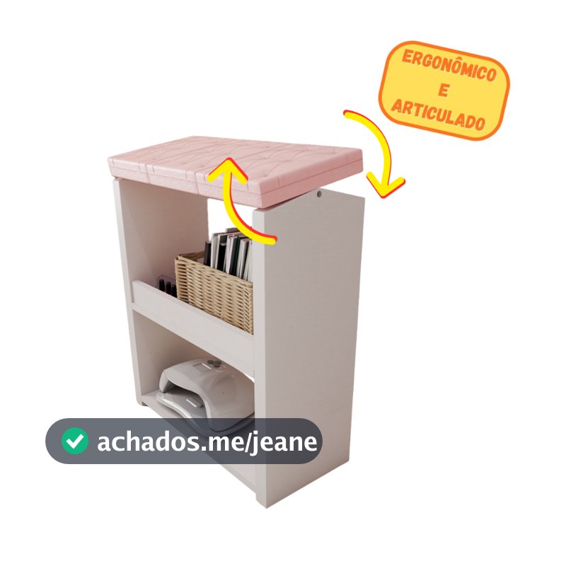 Apoio Para Pés Suporte Perna Spa Pedicure Grande Manicure Salão De Beleza Esmalteira Designe