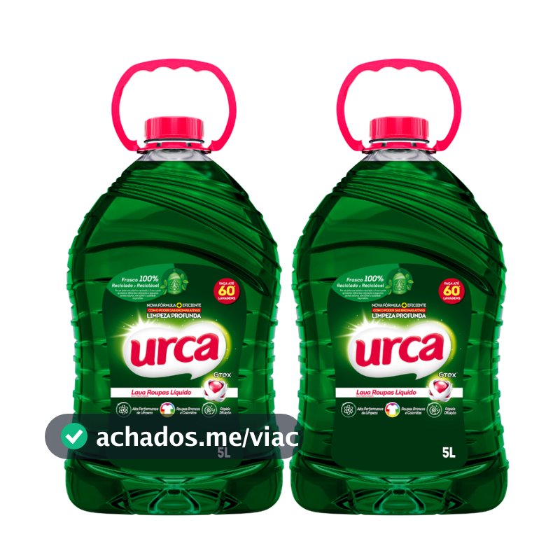Kit 2 Lava Roupas Liquido Urca - 5l