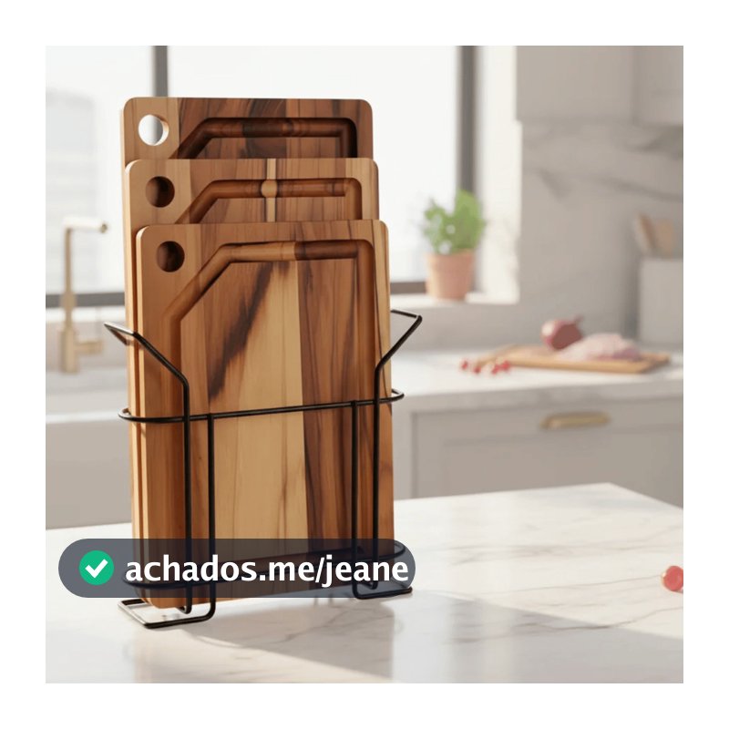 Kit 3 Tábuas para Corte de Carnes Legumes com Suporte Para Dia a Dia Pratico e Compacto - Stolf