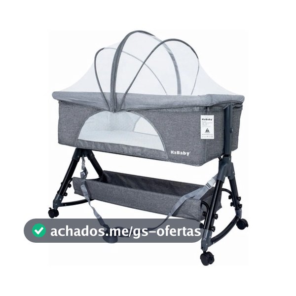 Berço Portátil Moises Co-bed Até 9 kg C/ Balanço Mosquiteiro e Cesto Luna - KaBaby