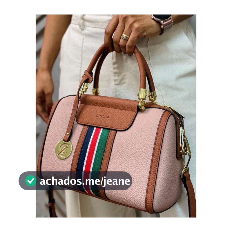 Bolsa Estruturada de Couro com Design Clássico e Listras Elegantes Chalita