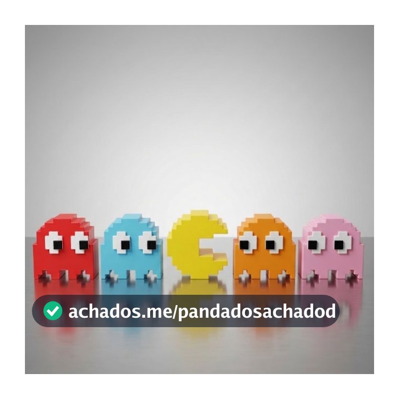 KIT PAC MAN 5 IN 1 Decoração Geek Nostálgia Clássico